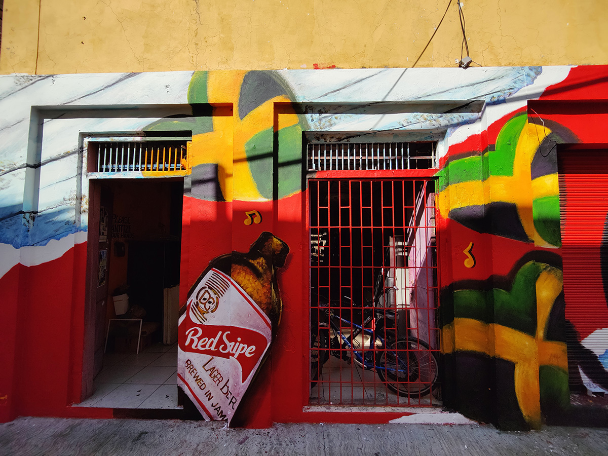 Red Stripe Mural