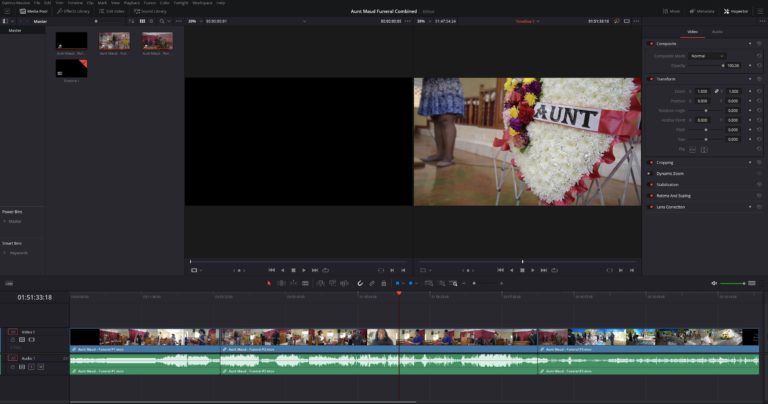 DaVinci Resolve Edit Screen